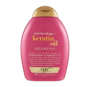 شامپو تقویت کننده مو او جی ایکس مدل Keratin Oil حجم 385 میلی لیتر