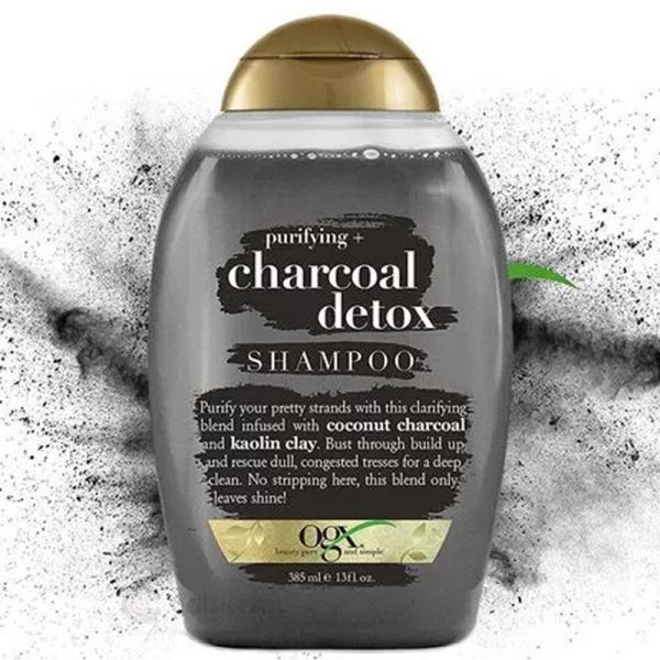 شامپو مو او جی ایکس مدل Purifying & Charcoal Detox حجم 385 میلی لیتر